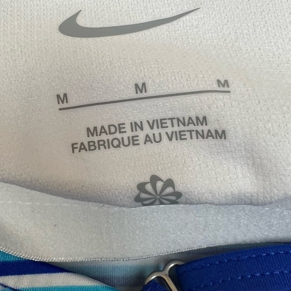 NIKE Stripe V-Neck Hyper Royal Blue Stripe Tankini Top - Size Medium, NWT - Picture 8 of 12